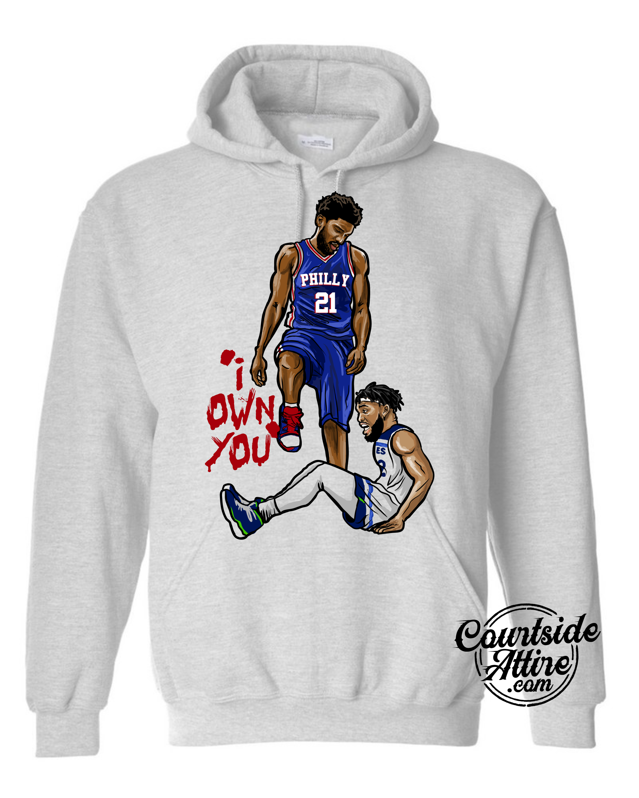 Joel Embiid Stepover Owned Hoodie sweatshirt Philadelphia jersey Adult Courtside Attire