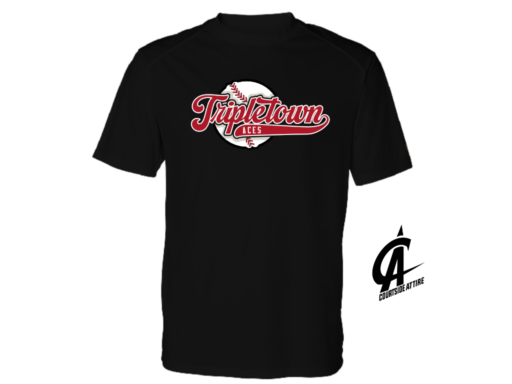 Tripletown Aces Script Sport T-shirt