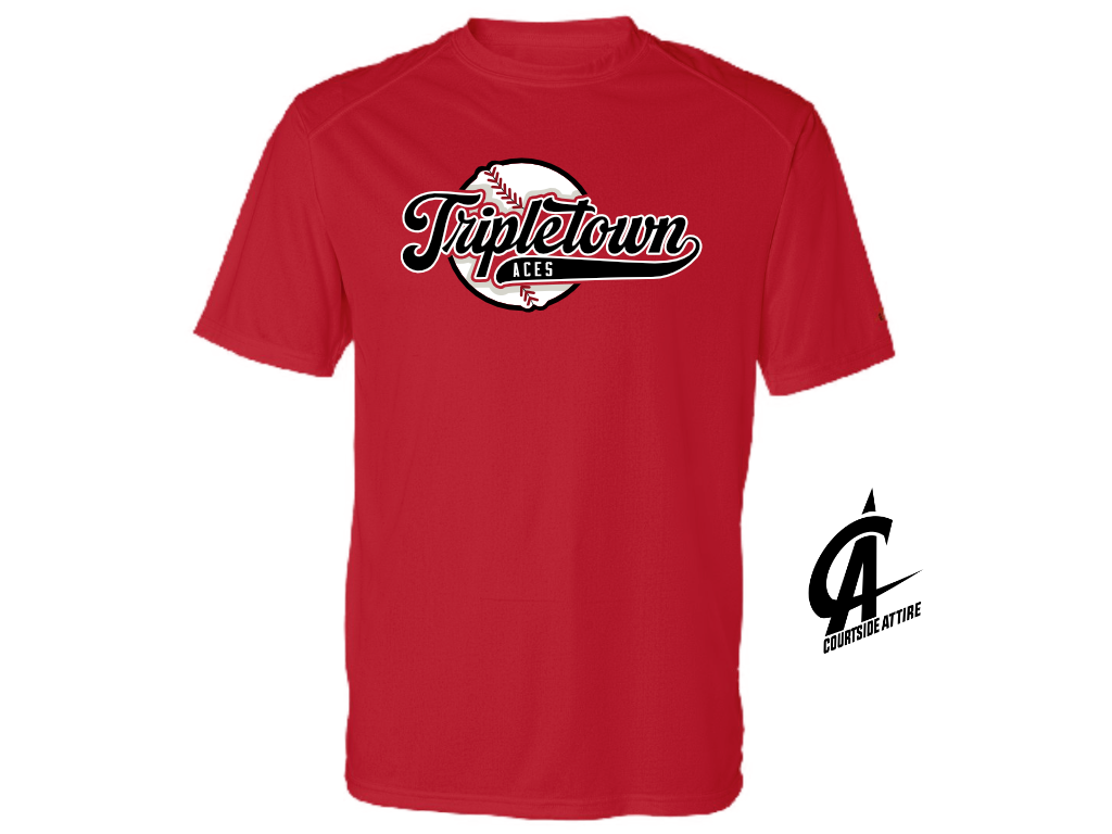 Tripletown Aces Script Sport T-shirt