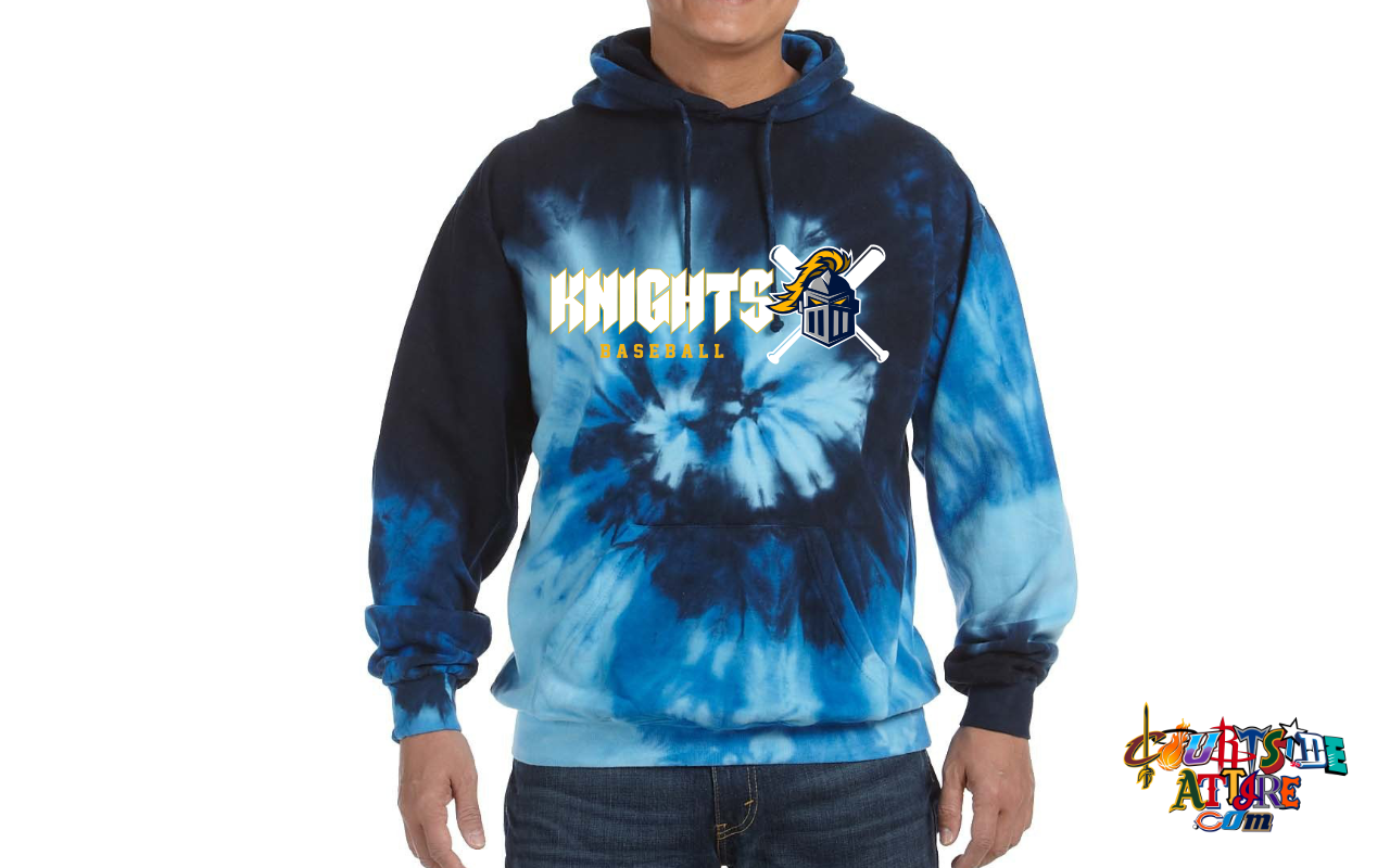 Tie-Dye Adult Tie-Dyed Pullover Hooded Sweatshirt EYRA Knights