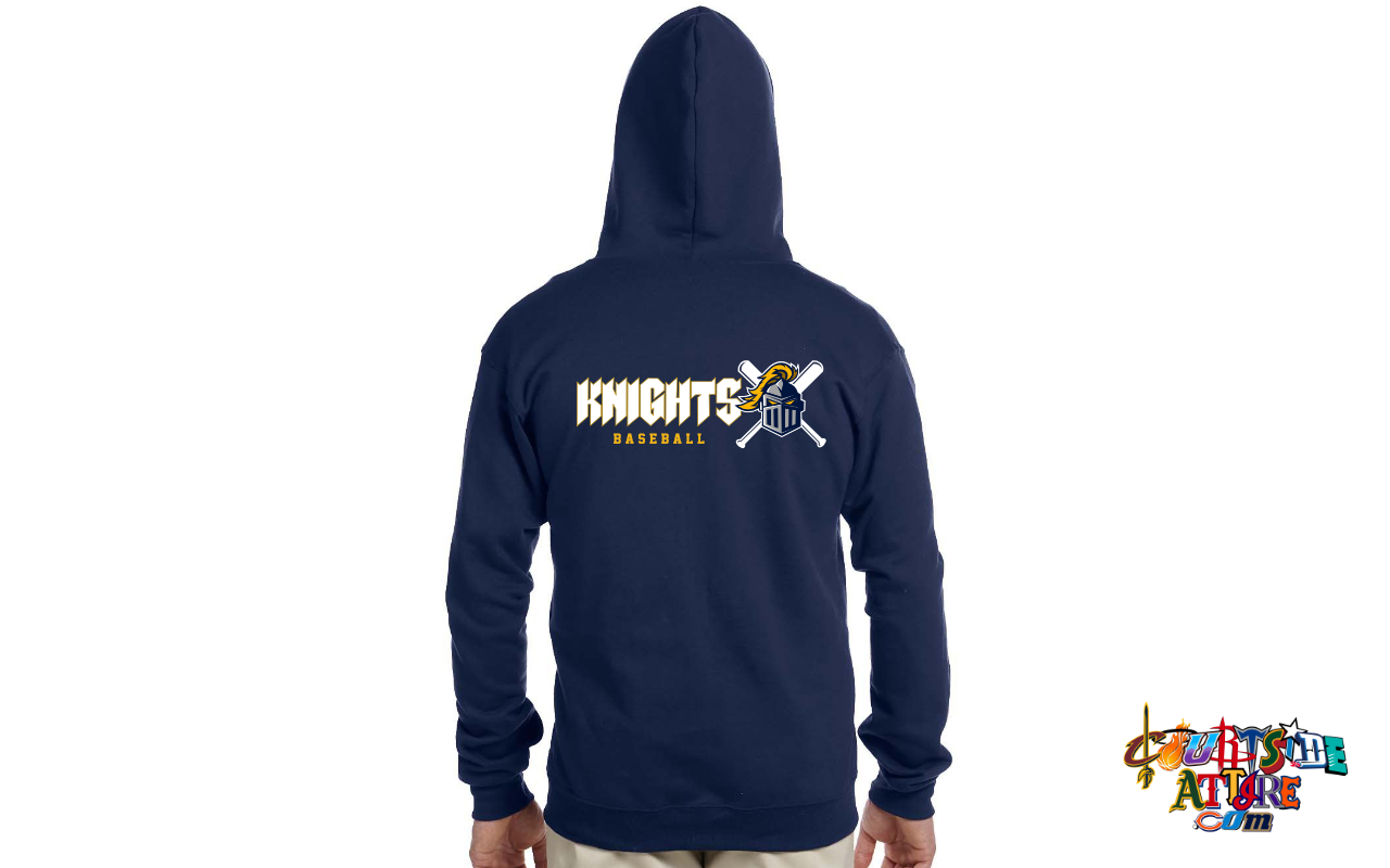 Adult NuBlend® Fleece Full-Zip Hooded Sweatshirt Navy EYRA Knights 993