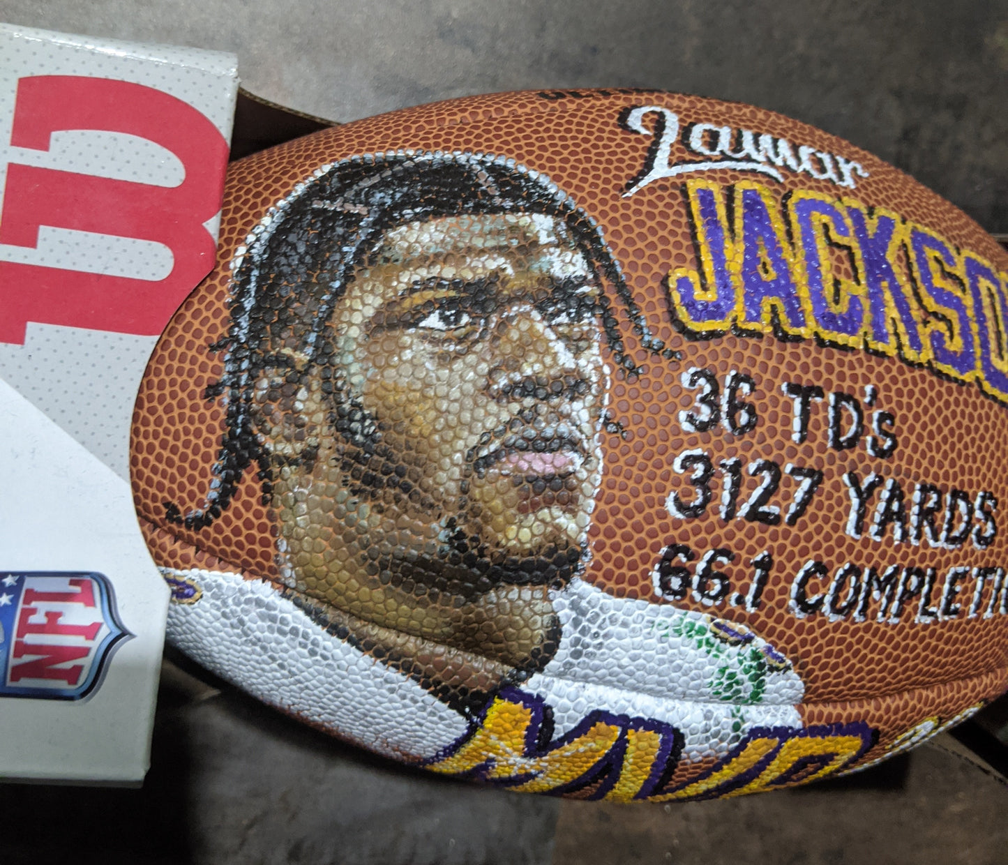 Custom hand painted portrait balls and helmets