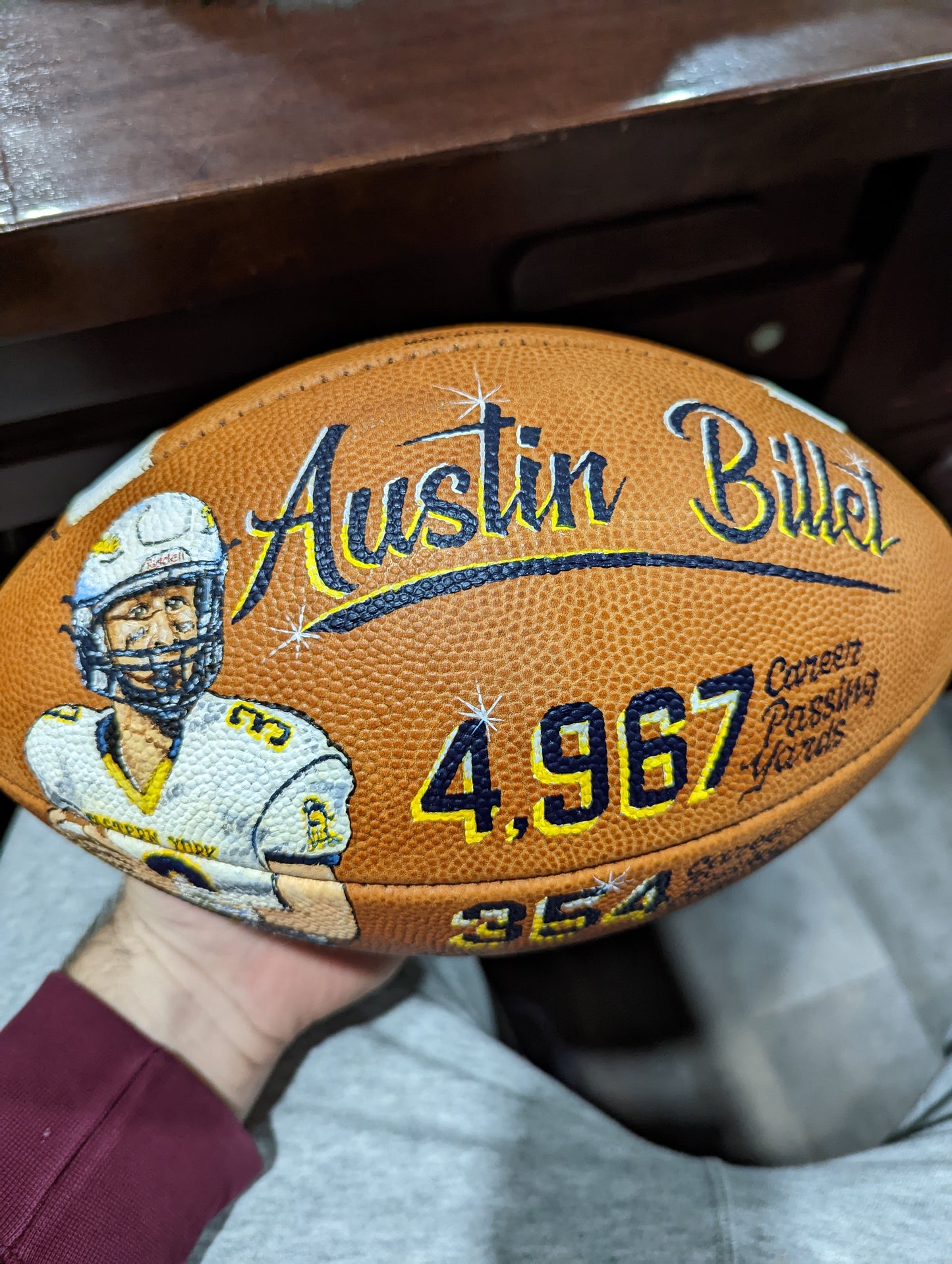 Custom hand painted portrait balls and helmets