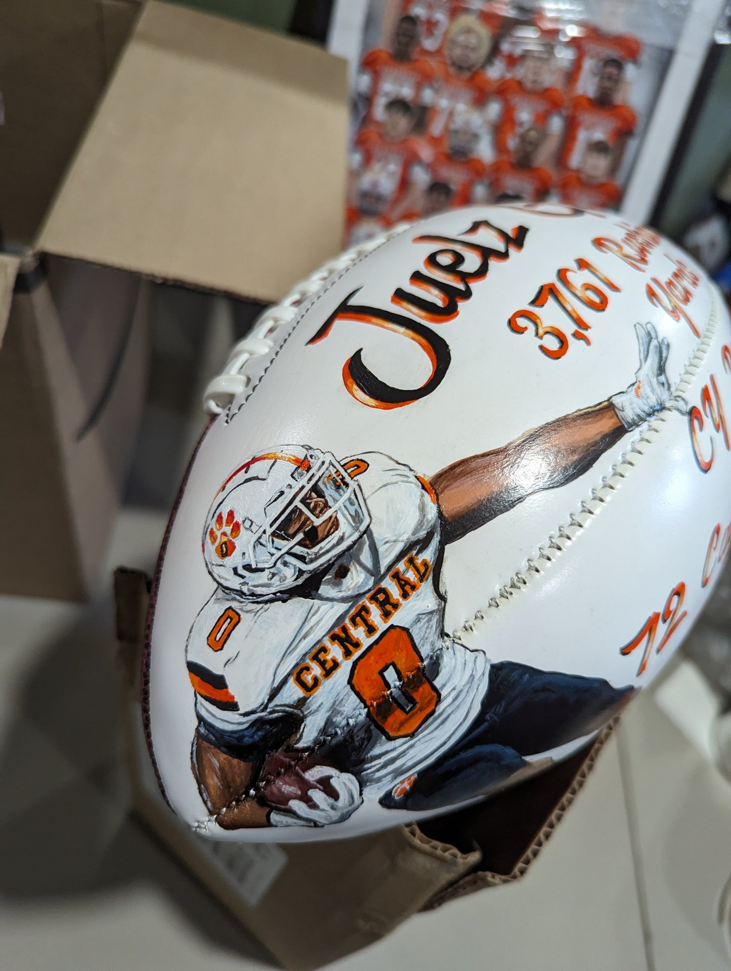 Custom hand painted portrait balls and helmets